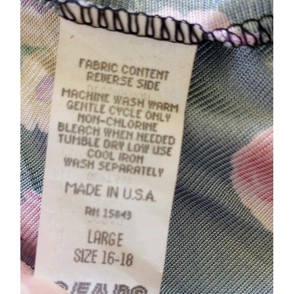 Y2K Lace Trim Cami Tank Top Large Fairy Core Whimsigoth Coquette Black Floral - Picture 8 of 9